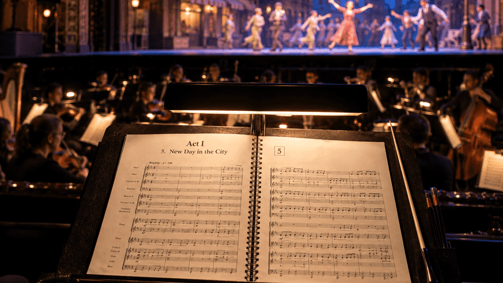 Showing a Theatrical Score on a music srtand